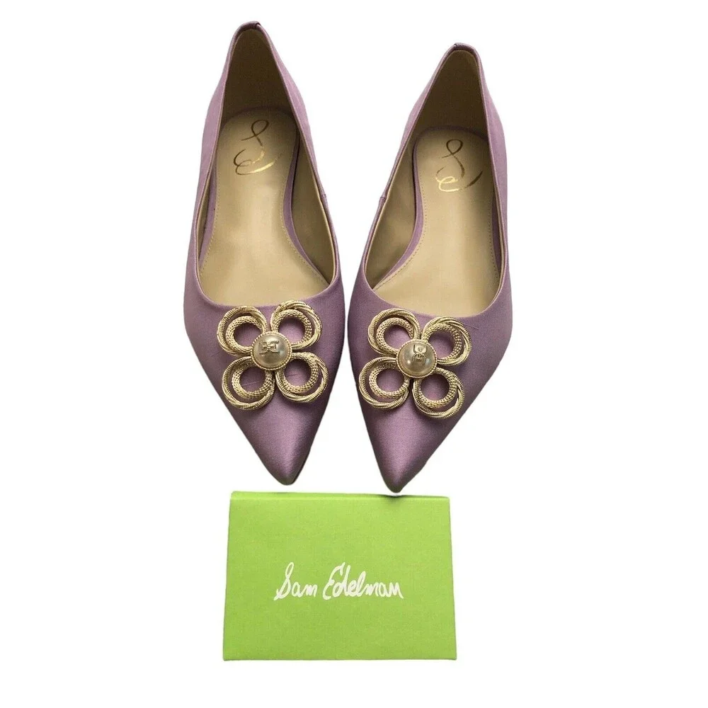 Sam Edelman Wanda Tour Pointed Toe Flat Color Lilac Haze Sz 6 New in box $150